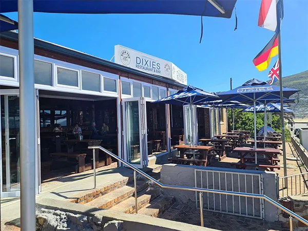 entrance to dixies restaurant in glencairn cape town